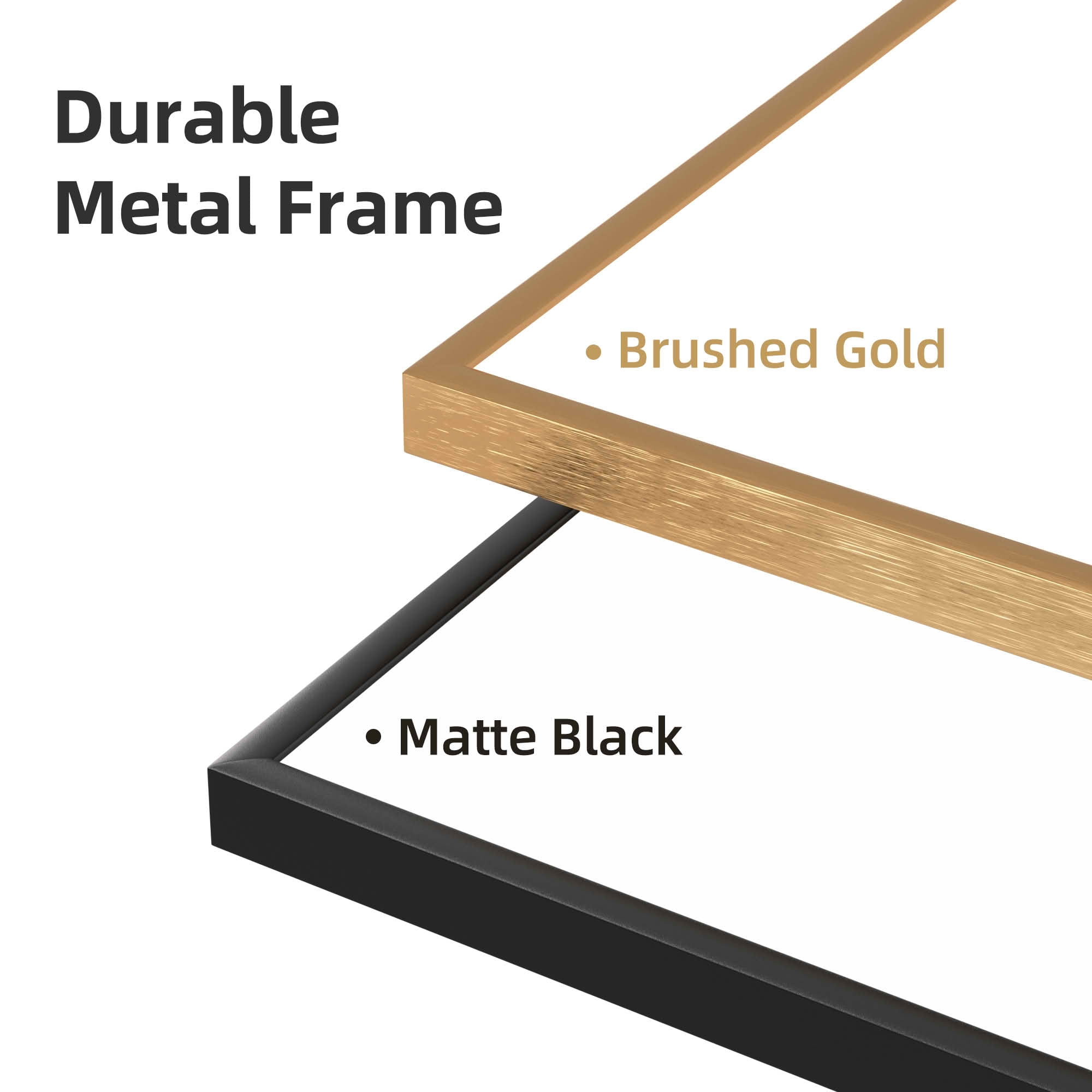MAYEERTY 59x28x1 Inch Black Thin Edge Aluminum Right Angle Rectangular Full Length Mirror with Stand for Bedroom