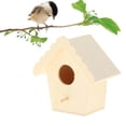 thumbnail image 3 of SunniMix 2xWooden Bird House for Outside,Bird ,Unfinished Paintable Pcs, 3 of 6