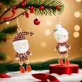 thumbnail image 3 of Santa Claus and Mrs Claus Christmas Ornament Hook Hoop Earrings for Women - Enamel Dainty Cubic Zirconia Crystal Xmas Holiday Festival Costume Dangle Drop Earring Asymmetric Cute Huggie Jewelry, 3 of 5