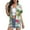 White-Flamingo Green Leaf, variant on Aiyino Women's Hawaiian Floral Shirts Short Sleeve Button Down Shirts Soft Cool Floral Tropical Holiday Beach Shirts V Neck Summer Beach Tops T-Shirt,S Pink Flower Blue