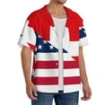 thumbnail image 4 of Honeii 's USA Switzerland for men's short-sleeved button-up collared shirt featuring a pocket, perfect for beach vacations, and travel adventures., 4 of 5