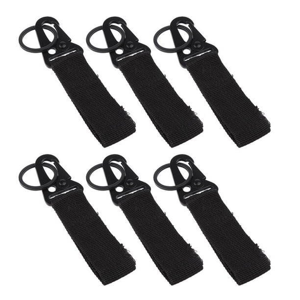6PCS táctico colgante cinturón mosquetón llave hebilla gancho correa Clip Nylon