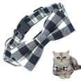 thumbnail image 1 of Collar ajustable para mascotas Collar para perros con lazo a cuadros, 1 of 5