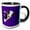 Black/White, variant on 3drose, Cartoon Style Black and White Dairy Cow, 11oz Two-tone Red Mug