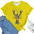 thumbnail image 6 of BOOMILK Mardi Gras Shirts for Women Carnival Crawfish Lobster Print V Neck T-shirt Plus Size Summer Top Graphic Tees, 6 of 8