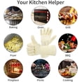 thumbnail image 5 of Guantes universales para barbacoa: resistentes al calor hasta 500 °C para asar, hornear, cocinar en la chimenea y cocinar, 5 of 5