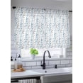 thumbnail image 5 of Sheer Curtains 54 Inch Length, Blue Grey Botanical Semi Sheer Curtains Light Filtering Window Treatment, Spring Floral Summer Farmhouse Privacy Voile Drapes for Living Room Bedroom 52x54 Inch, 5 of 7