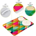 thumbnail image 4 of GZHJMY Rainbow Geometric Shapes Triangle Dish Drying Mat, Absorbent Microfiber Dishes Drainer Mats for Kitchen Counter Large Size 18 x 24 Inch, Coffee Mat, 4 of 7