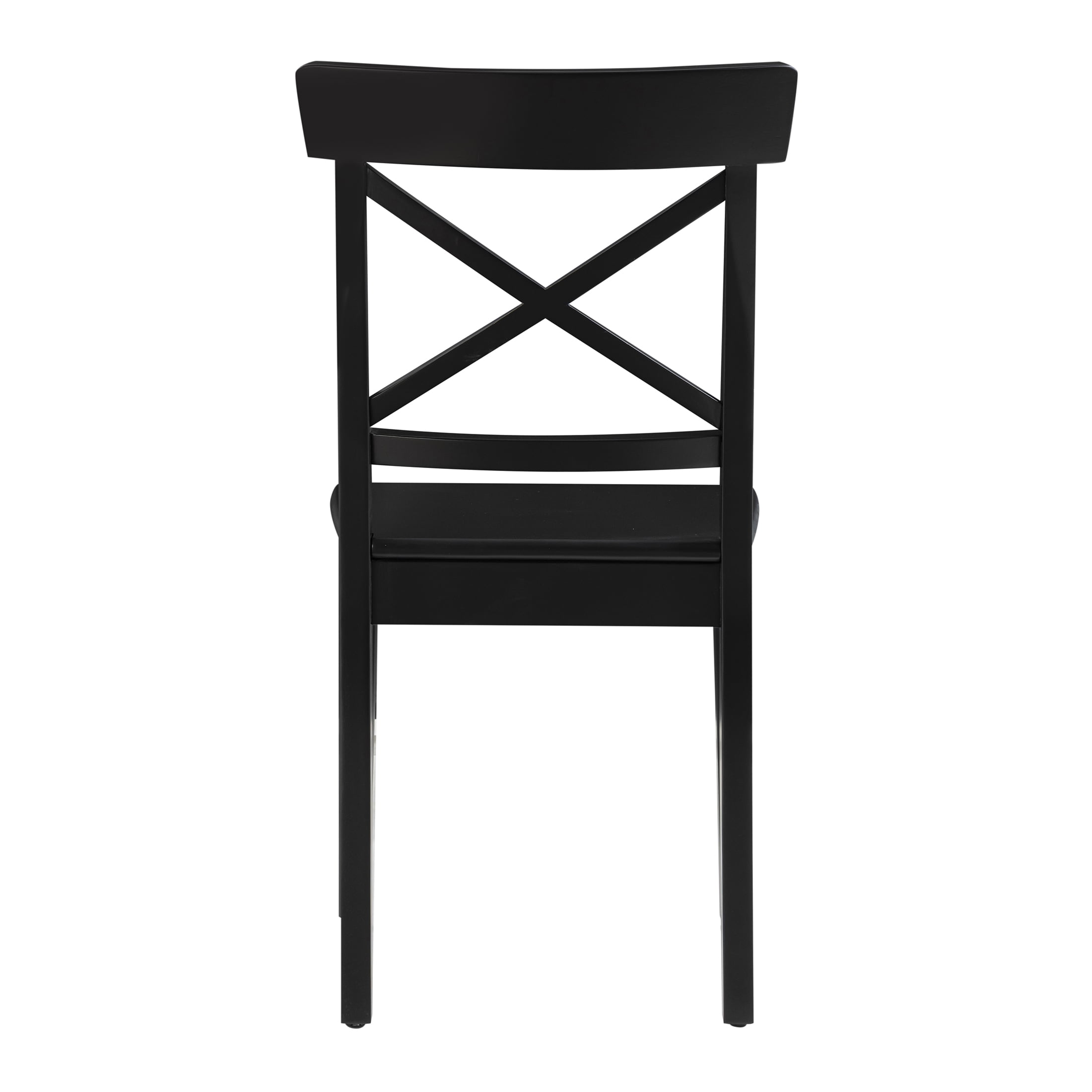 Mainstays Farmhouse Dining Chair Set of 2, Black Finish for Indoor
