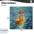 thumbnail image 4 of Stupell Industries Eclectic The Paddler Duck with Straw Hat Canvas Art, 17 x 17, by Lucia Heffernan, 4 of 8