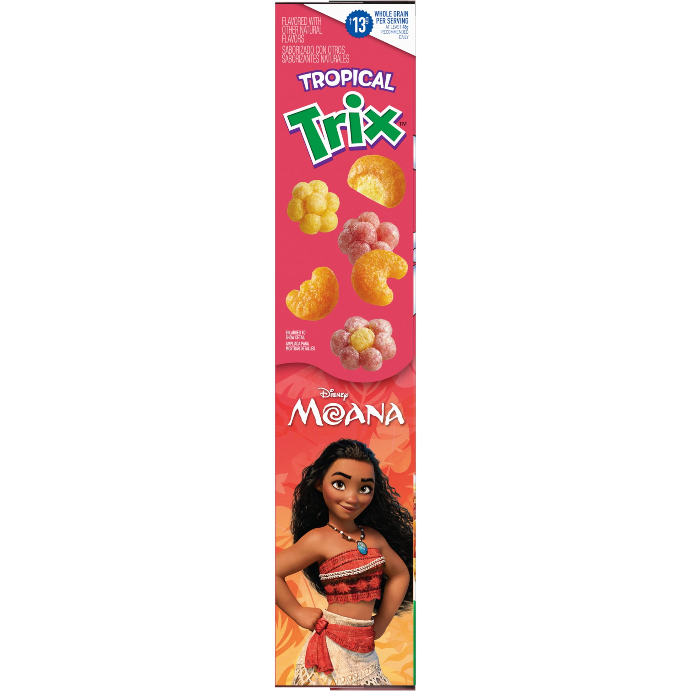 Tropical Trix Breakfast Cereal, Disney Moana, Made with Whole Grain, Family Size, 16.1 oz