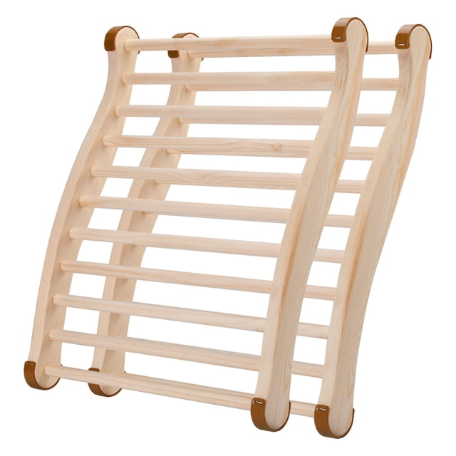Respaldo para sauna TOLHYUN de madera en forma de S, antideslizante, 2 piezas