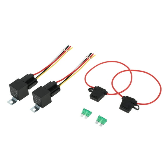 Unique Bargains 4 Pins 12V 40A Auto Relay with Metal Hanging Hole with Harness Sockets Waterproof Car Relay 1 Set