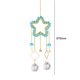 thumbnail image 3 of Campanas De Viento Atrapasueños de cristal creativo K9 con estrella de cinco puntas (azul) Wdftyju Libre de BPA, 3 of 3