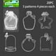 thumbnail image 2 of 20 Pcs Transparente Flores Secas Marcadores de libros hechos a mano DIY Marcadores de libros sin flores secas Kit de marcadores de libros claros lindos para flores prensadas Página Clips Marcapáginas, 2 of 5