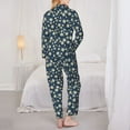 thumbnail image 6 of Goofa Daisy Floral B Printed Women’s 2 Piece Pajama Set Super,Pajamas Women's Long Sleeve Sleepwear Soft Button Down Loungewear Pjs Lounge Set Nightwear-Medium, 6 of 9