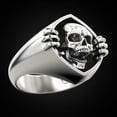 thumbnail image 3 of Gupgi Vintage Adult Skull Finger Ring Man Metal Alloy Punk Rings Stage Jewelry, 3 of 9