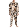 thumbnail image 3 of Fotbe Watercolor Zebra Pijama de Hombre con Estampado de Manga Larga, Conjunto de 2 Piezas, Ropa de Dormir Suave y Cómoda con Bolsillos-X-Large, 3 of 7