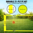 thumbnail image 3 of VEVOR Système de Filet de Volleyball Portable pour l'Extérieur, Poteaux en Acier à Hauteur Réglable, Ensemble de Volleyball Professionnel avec Volleyball en PVC, Pompe, Sac de Transport, 3 of 9
