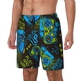 thumbnail image 2 of Balery Play Game Mens Swim Trunks Swim Shorts for Men Quick Dry Inseam Beach Shorts with Compression Liner Pocket-Large, 2 of 9