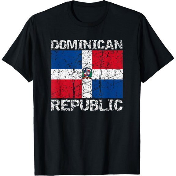 Playful Comfort Tee - Dominican Republic Flag Distressed Dominican Men Women Kids T-Shirt