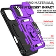 thumbnail image 5 of Decase for Apple iPhone 17 Case, Military-Grade Ring Holder Kickstand Heavy Duty Hybrid Case with Slide Lens Cover,Shockproof Rugged Dual-Layer Hard Phone Case for iPhone 17,Purple, 5 of 8