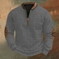 thumbnail image 1 of Blusas y camisas de manga larga con cuello redondo Sudadera con capucha de cuello redondo para hombre Jersey estampado Blusa de poliéster de manga larga para hombre, 1 of 4