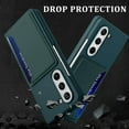 thumbnail image 5 of for Samsung Galaxy Z Fold 5 Case Wallet with 2-Card Credit Card Holder Slot Full Body Protection Slim Fit Phone Case for Women Men-Green, 5 of 11