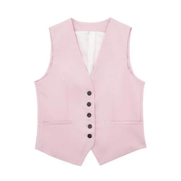 Women's Summer Linen V Neck Vest Cardigan Casual Fashion Top Lightweight Comfortable Breathable Stylish Layering Piece
