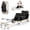 Black Style 2, variant on Esheno Aluminum Pilates Reformer 350 lbs Capacity Foldable 4 Wheel Design 6 Level Adjustable Resistance PU Leather for Home Gym Studio