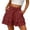 43Brick Red242, variant on CAIVO Women Casual Summer Shorts With Ruffle Layered Pockets Loose Fit Elastic Waist Beach Shorts For Travel Daily Wear Breathable Outdoor Work Solid Color Bottoms