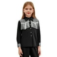 thumbnail image 7 of Aislor Girls Sequin Fringe Button Down Shirt Long Sleeve Sparkly Blouse Top Western Cowgirl Outfit Black 16, 7 of 7