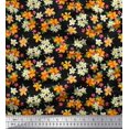 thumbnail image 1 of Soimoi Moss Georgette Fabric Leaves & Flower Floral Print Fabric by The Yard 42 Inch Wide, 1 of 3
