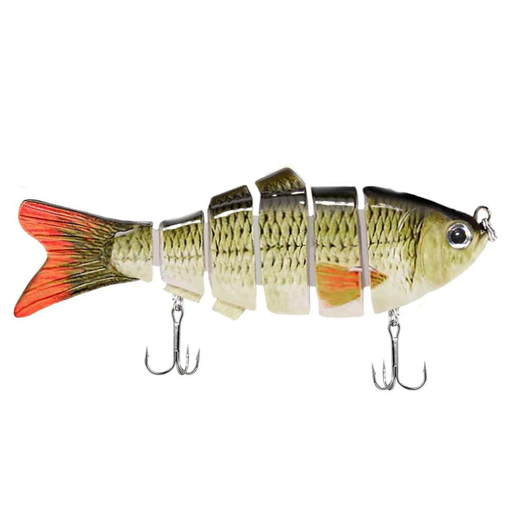 Fishing Lures for Bass,Topwater Lures Multi Jointed Swimbait Lifelike Slow Sinking Bionic Swimming Lures Bass Freshwater Saltwater Bass Fishing Lures Kit 