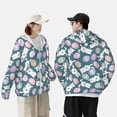 thumbnail image 4 of Fotbe Cute Rabbit Easter Chaqueta con Protección Solar UPF 50+ para Hombre y Mujer, Camisa con Capucha y Bolsillos-Small, 4 of 7