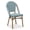 Light Blue, variant on PURPLE LEAF OUTDOOR 3-Piece French Bistro Dining Set Round Outdoor Patio Table and 2 Armless Chairs Tempered Glass Top PE Rattan Champagne Finish Aluminum Frame Light Blue
