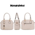 thumbnail image 5 of Montana West Small Top Handle Purse for Women Crossbody Satchel Handbag Barrel Bag, Camel, 5 of 8