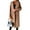 Khaki, variant on ZANKLEY Women Long Coat Double Breasted Trench Coat Fall Winter Clothes