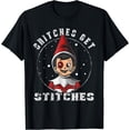 thumbnail image 1 of Snitches Get Stitches The Elf Xmas Snitches Get Stitches T-Shirt - Black - S, 1 of 2