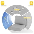 thumbnail image 2 of Drevy Outdoor Deep Seat Cushions for Patio Furniture, Waterproof Replacement Patio Chair Cushions, 21 x 21 x 4 + 23 x 17 Inch, Gray, 2 of 9