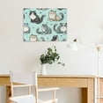 thumbnail image 5 of Cute Cat Print on Canvas Wall Art Decor for Home, Living Room, Bedroom - Ready to Hang 16x12in, 5 of 6