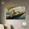 thumbnail image 5 of Art Remedy Modern Tiger Art Canvas, 54" x 36", Silver Frame, Cheetah Sails, 5 of 7