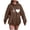 A01-Coffee, variant on Godom Womens Graphic Hoodies Drawstring Long Sleeve Sweatshirt with Pocket Pullover