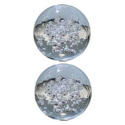 2 Pcs Crystal Ball Ornament Home Decors TV Cabinet Adornments Graceling Photographer Gifts Tabletop Decors Office