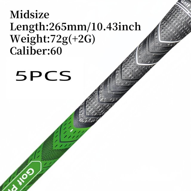 13pcs/set Professional Soft Rubber Non-slip Golf Grips, Standard/Midsize, Fit All Weather 5pcs Green Midsize