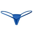 thumbnail image 3 of WEIWEN G String Thongs for Women Mini Micro Panties High Cut Lingerie Underwear Low Rise Tiny T-Back Thong Panty Blue, S, 3 of 4
