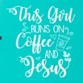 thumbnail image 5 of Wild Bobby This Girl Runs On Coffee And Jesus Inspirational/Christian Women Tri-Blend Racerback Tank Top, Tahiti Blue, Medium, 5 of 5