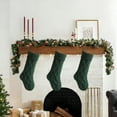 thumbnail image 5 of Christmas Stockings, Large Cable Knitted Xmas Stocking Decoration for Fireplace Wall Xmas Tree Family Holiday Party Gift Bags (Green), 5 of 6