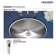 thumbnail image 7 of Houzer Opus 18 inch Stainless Steel Undermount Oval Bowl Bathroom Sink without Overflow - CH-1800-1, 7 of 7