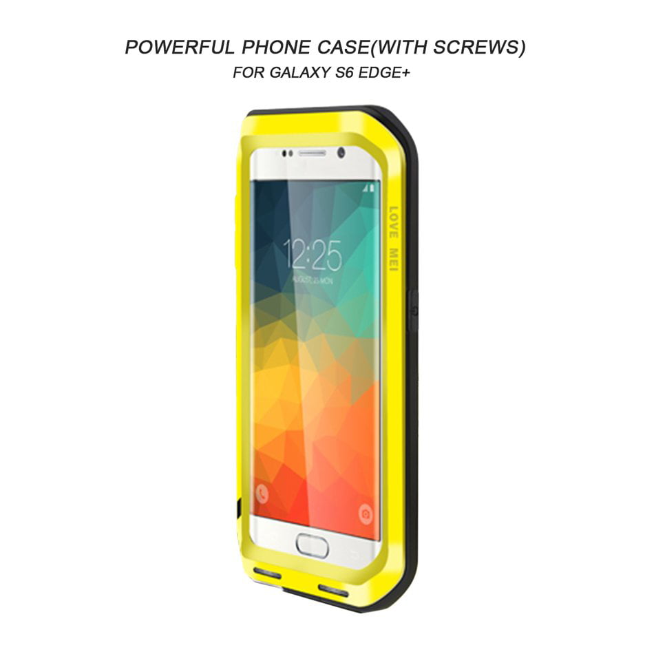 Apt Preferential treatment Refurbish Love Mei Powerful Phone Case Shockproof Waterproof Case For Galaxy S6 Edge+  Metal Frame Gorilla Glass Protective Cover - Walmart.com